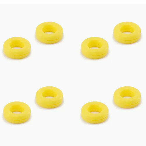 Hot Recommendation [Pack of 4] Anti-slip ear hook holders for glasses (circle yellow (glass cloth included))