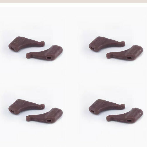 Hot style [4 pairs set] anti-slip ear hook holder for glasses (F20 anti-slip cover for glasses-brown)