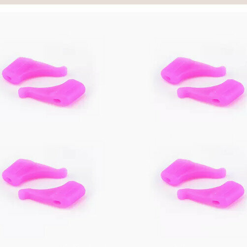 Hot style [4 pairs set] anti-slip ear hook holder for glasses (F20 anti-slip cover for glasses-rose red)