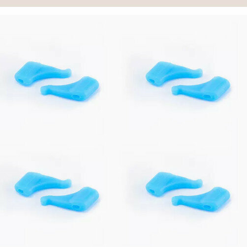 Hot style [4 pairs set] anti-slip ear hook holder for glasses (F20 anti-slip cover for glasses-sky blue)