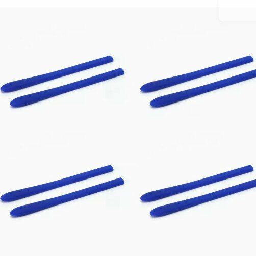 Hot style [4 pairs set] anti-slip ear hook holders for glasses (three-hole temple covers blue - free lens cloth)