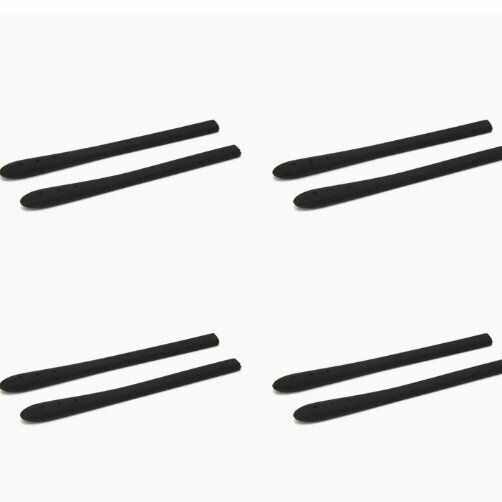 Popular style [4 pairs set] anti-slip ear hook holders for glasses (three-hole temple covers in black - free lens cloth)