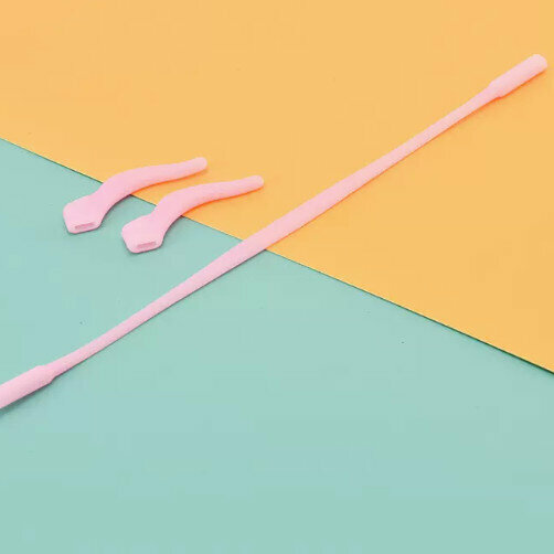 Popular anti-slip rope ear hooks for glasses ([Children’s Lanyard + Ear Hooks] Light Pink + Glasses Cloth)