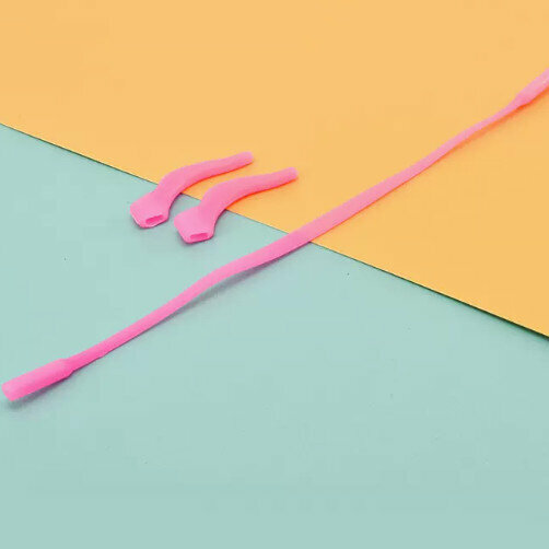 Popular anti-slip rope ear hooks for glasses ([Children's Lanyard + Ear Hooks] Rose Pink + Glasses Cloth)