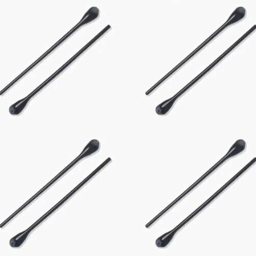 Hot Style [4 Pairs Pack] Anti-slip Ear Hook Holders for Glasses (Black - Comes with Glasses Cloth)