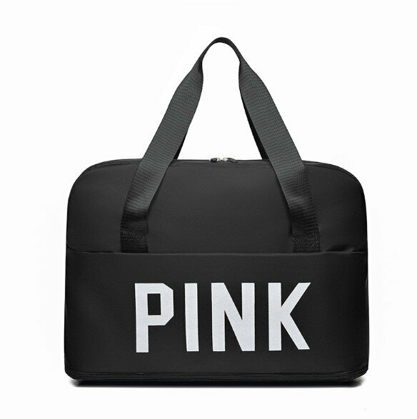 Popular lightweight dry and wet separation sports travel bag (black)