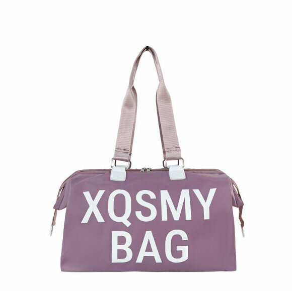 Popular large-capacity printed portable travel bag (purple)