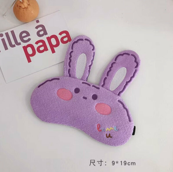 New light-blocking eye mask to relieve eye fatigue (Rainbow Rabbit-Purple)