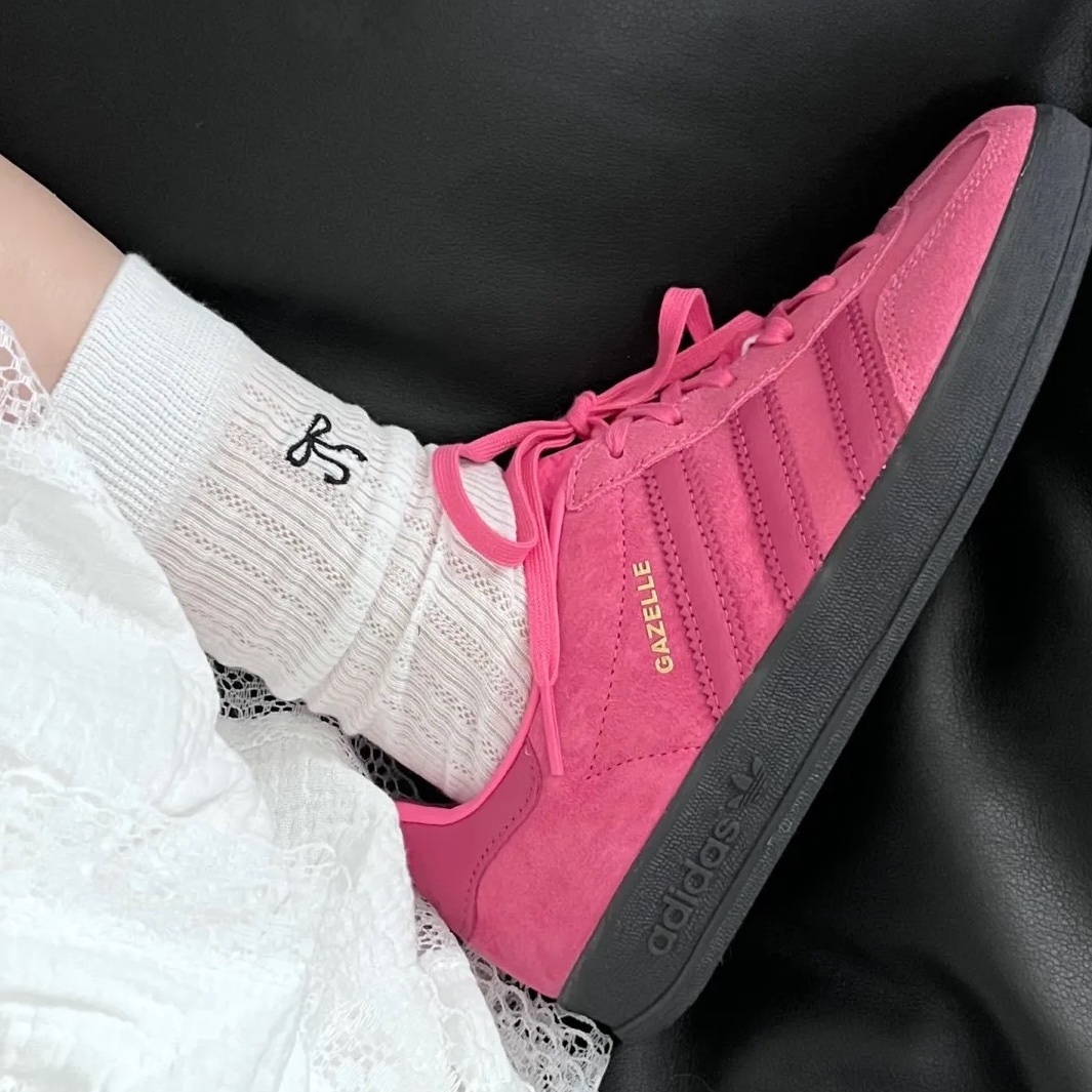 ADIDAS GAZELLE INDOOR 粉黑 桃粉 草莓熊配色 黑底 女鞋 JI2585 / 預購