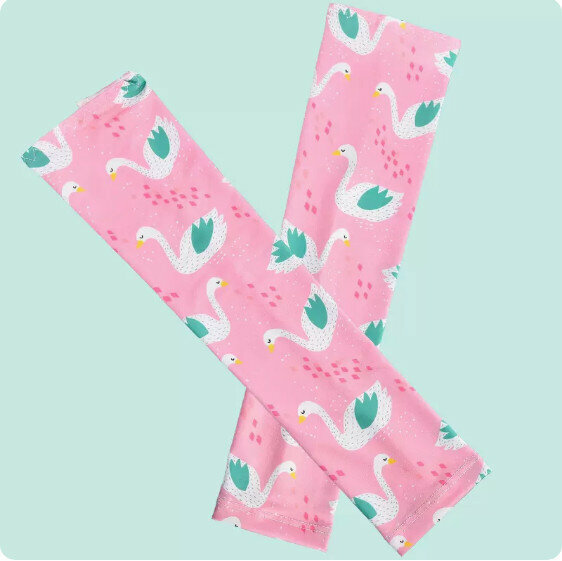New summer children's sun protection ice silk hand sleeves (cartoon style - big goose)