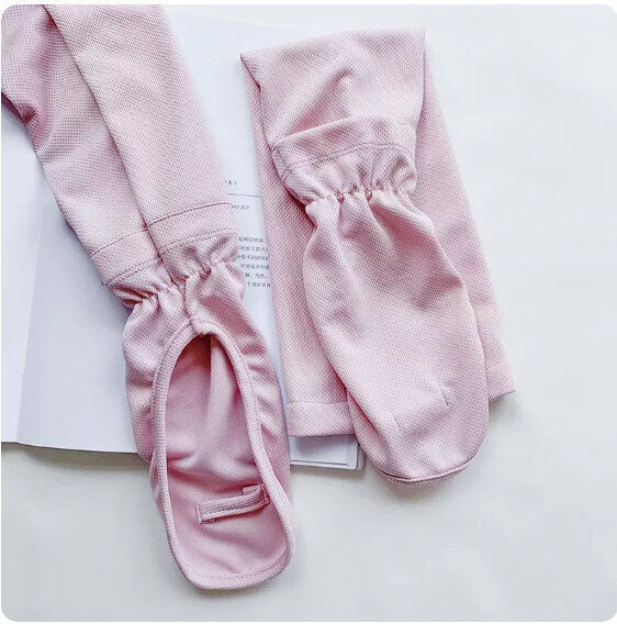 New Summer Sunscreen Ice Silk Sleeves (Pink) [One Size]