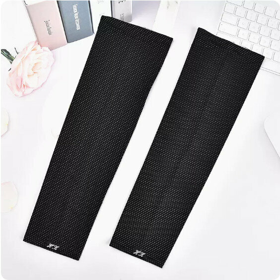 New summer sun protection loose ice sleeves (black) [one size fits all]