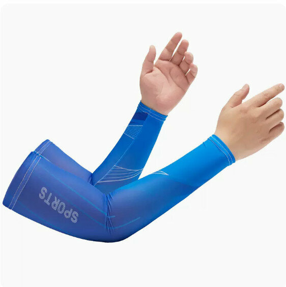 New summer ice silk sunscreen sleeves (cool blue) [one size fits all]