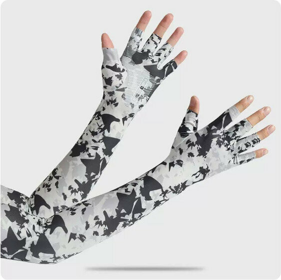 Hot selling summer ice silk sun protection sleeves (color black) [one size fits all]