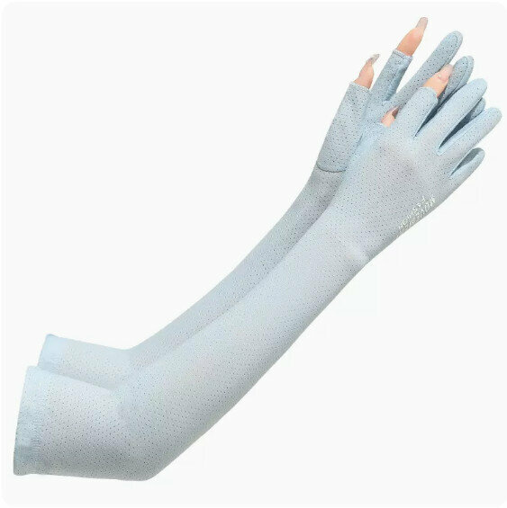 Hot Selling Summer Sunscreen Anti-Slip Two Finger Ice Sleeves (Blue) [One Size]