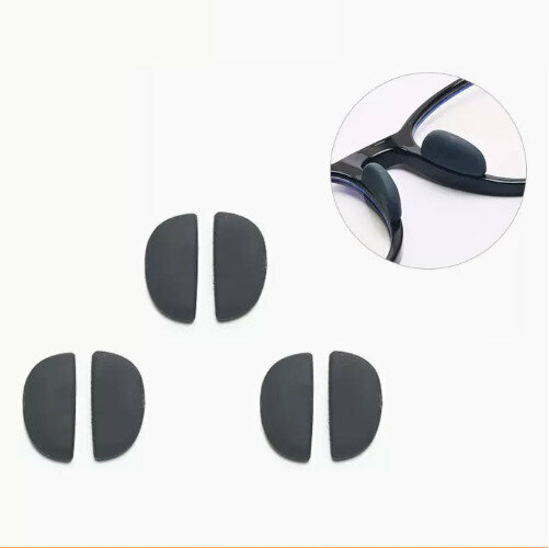 Hot Selling Eyeglass Accessories Nose Pads Snap-On [Type A Dark Gray [Pack of 3]]