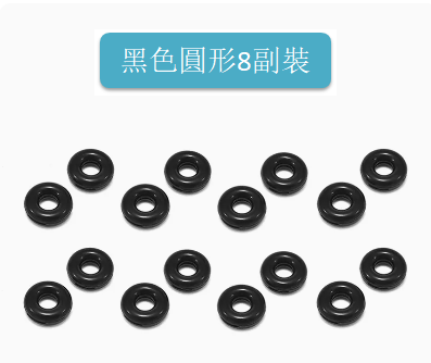 Hot Selling [8 Pairs] Silicone Sleeves for Glasses with Fixed Ear Hook Rests (Round Black 8 Pairs)
