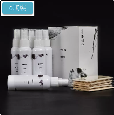 Hot-selling glasses cleaning solution (6 bottles + 5 suede lens cloths + 1 anti-fog glasses cloth) (Specification: 1 bottle 60ML)