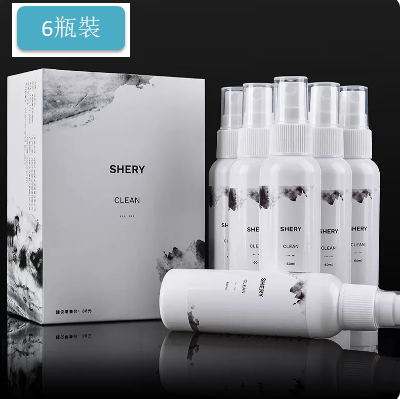 Hot selling glasses cleaning solution (6 bottles + 1 suede lens cloth) (Specification: 1 bottle 60ML)