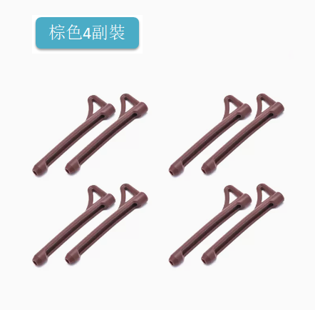 Hot Selling [4 Pairs] Glasses Anti-slip Silicone Covers Fixed Ear Hook Rests (Brown Pack of Four)