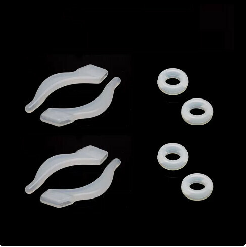 Hot selling anti-slip glasses cover [2 pairs of sports style - 2 pairs of round style, white]