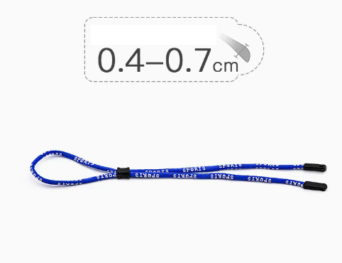 Popular eye lanyard (with inner buckle charm sapphire blue)