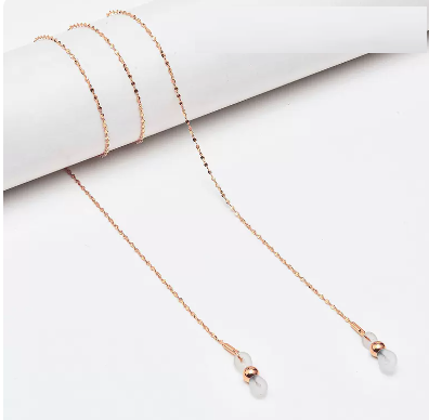 Popular glasses chain (cross style rose gold)