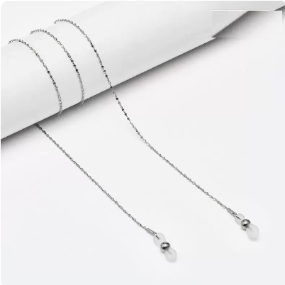 Popular glasses chain (cross type silver)