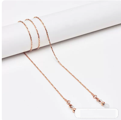 Popular glasses chain (round rope rose gold)