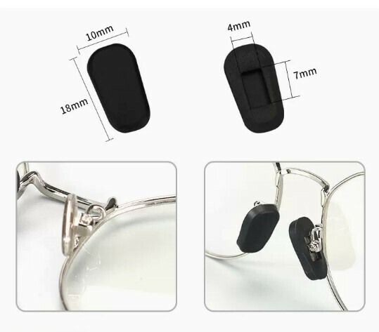 Popular glasses nose pads [3 pairs of large black sizes]