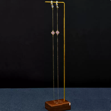 Popular 14K gold glasses chain (Clover crystal powder)