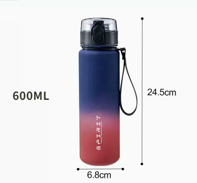 爆款（600ml紅藍）運動水杯 水瓶便攜式水壺 