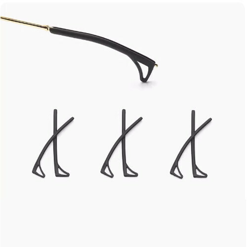 Popular anti-slip glasses anti-falling ear hooks [black long style (3 pairs)]