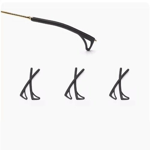 Popular anti-slip cover for glasses and anti-falling ear hooks [black short style (3 pairs)]