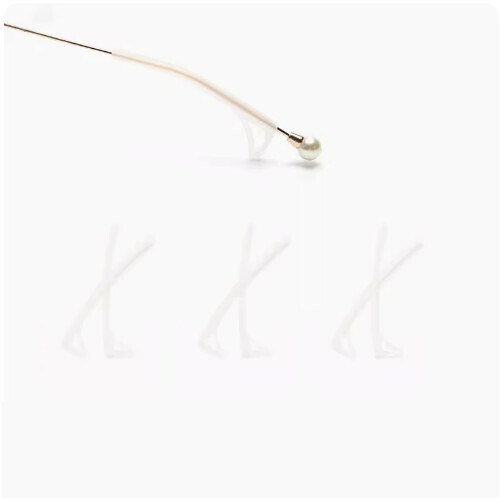 Hot style glasses anti-slip cover and anti-falling ear hooks [white long style (3 pairs)]