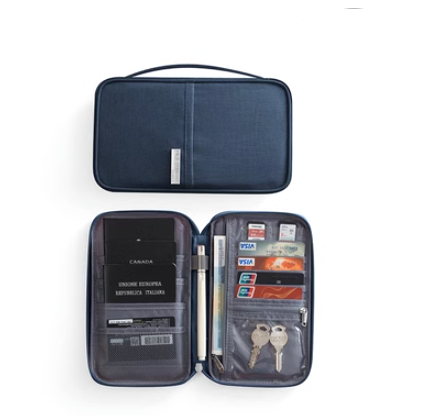 Popular ID storage bag (Navy Blue-Small size)