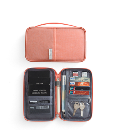 Popular ID storage bag (orange pink--small size)