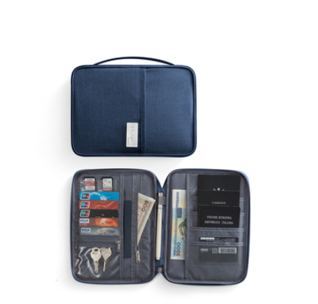 Popular ID storage bag (Navy blue-large size)