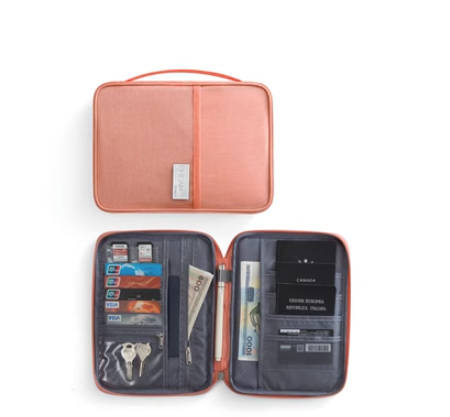 Popular ID storage bag (orange pink-large size)
