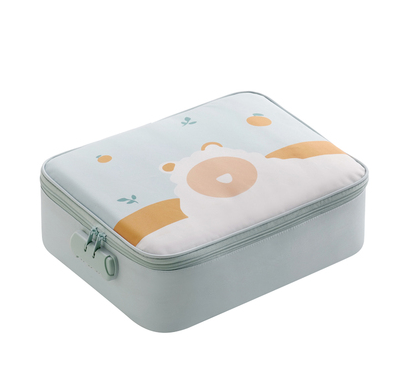 Popular ID storage bag (three layers with lock--Nero blue)