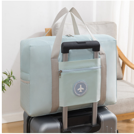 Hot style portable travel storage bag that can be used in trolley suitcases (light blue) (small size: 45*16*36cm [double-layer thickened])