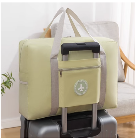 Hot style portable travel storage bag that can be used in trolley suitcases (light green) (large size: 55*24*45cm [double-layer thickened])