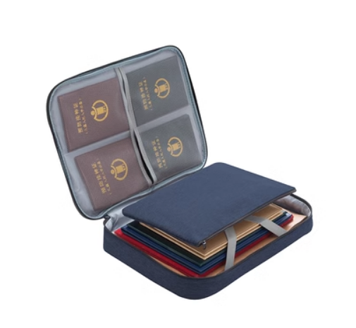 Popular ID storage bag (one layer [navy blue] two-piece bag - no lock)