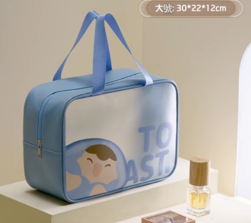 Popular travel document storage bag (blue [large size] double hand)