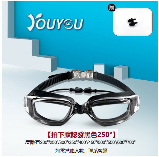 Popular high-definition waterproof and anti-fog goggles for men and women (transparent black [default myopia is 250°, for other degrees please contact customer service for notes])
