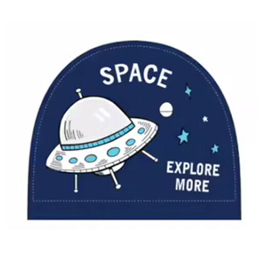 Popular children's cute silicone swimming cap (blue UFO [PU cap])