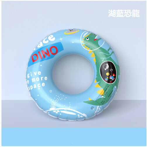 Popular thickened children's swimming ring (Lake Blue Dinosaur) (60 yards - 80 yards) (contact customer service after placing the order for delivery size)