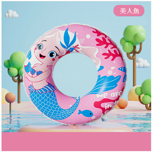 Hotly recommended thickened children's swimming ring (Mermaid Princess) (size 60-70) (contact customer service after placing the order for shipping size)