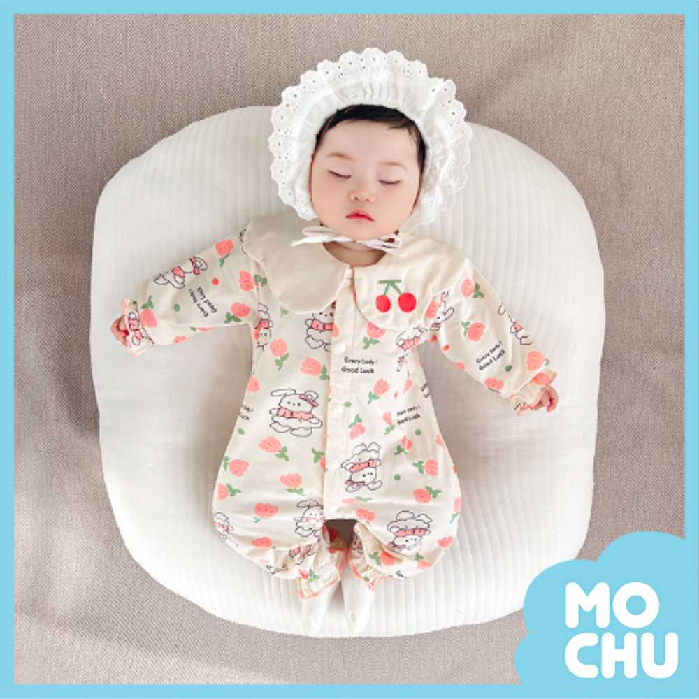 玫瑰兔長袖連身衣