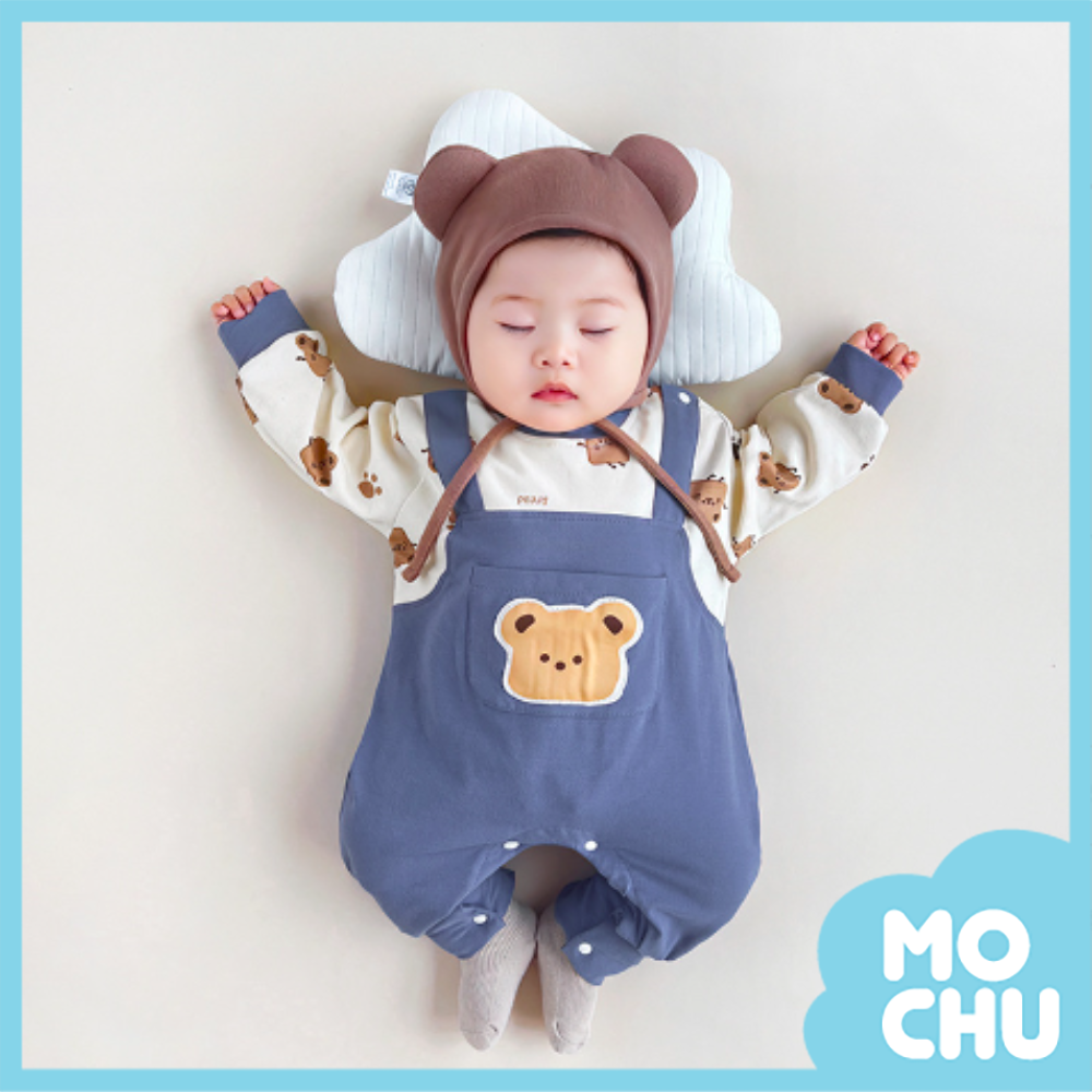 牛仔熊長袖連身衣